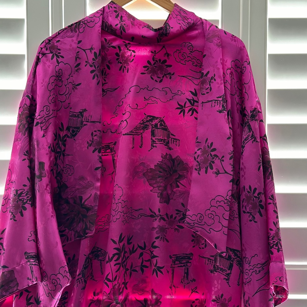 Zara purple and black Long sleeve blouse